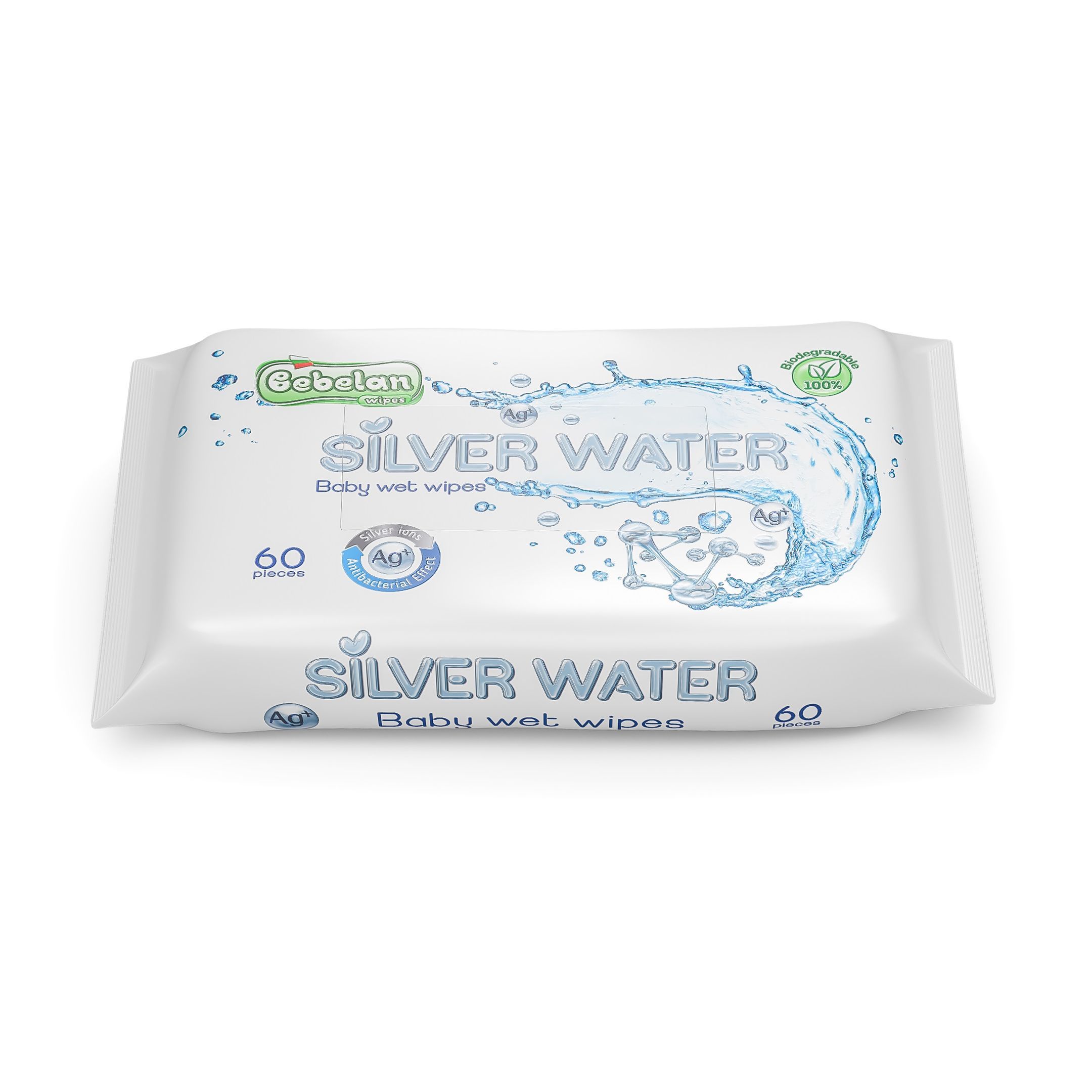 Bebelan Silver Water Мокри кърпи със сребърна вода x60 броя