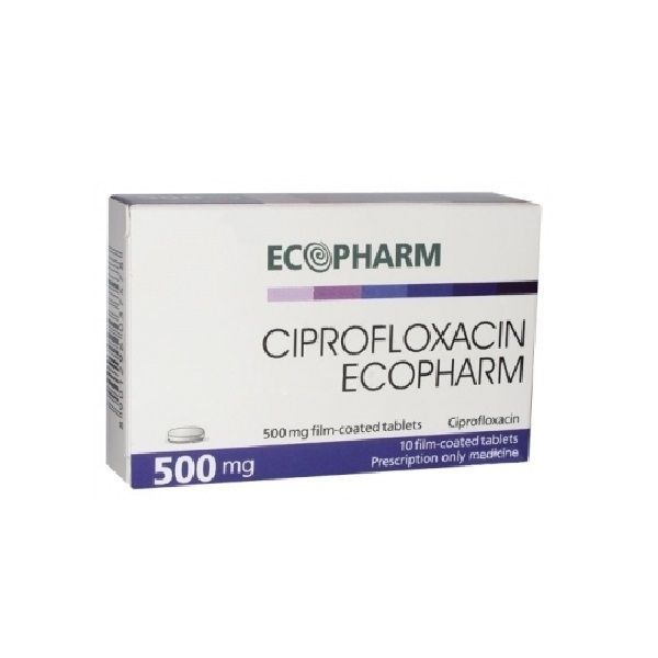 Ципрофлоксацин Екофарм 500 mg х10 филмирани таблетки Ecopharm