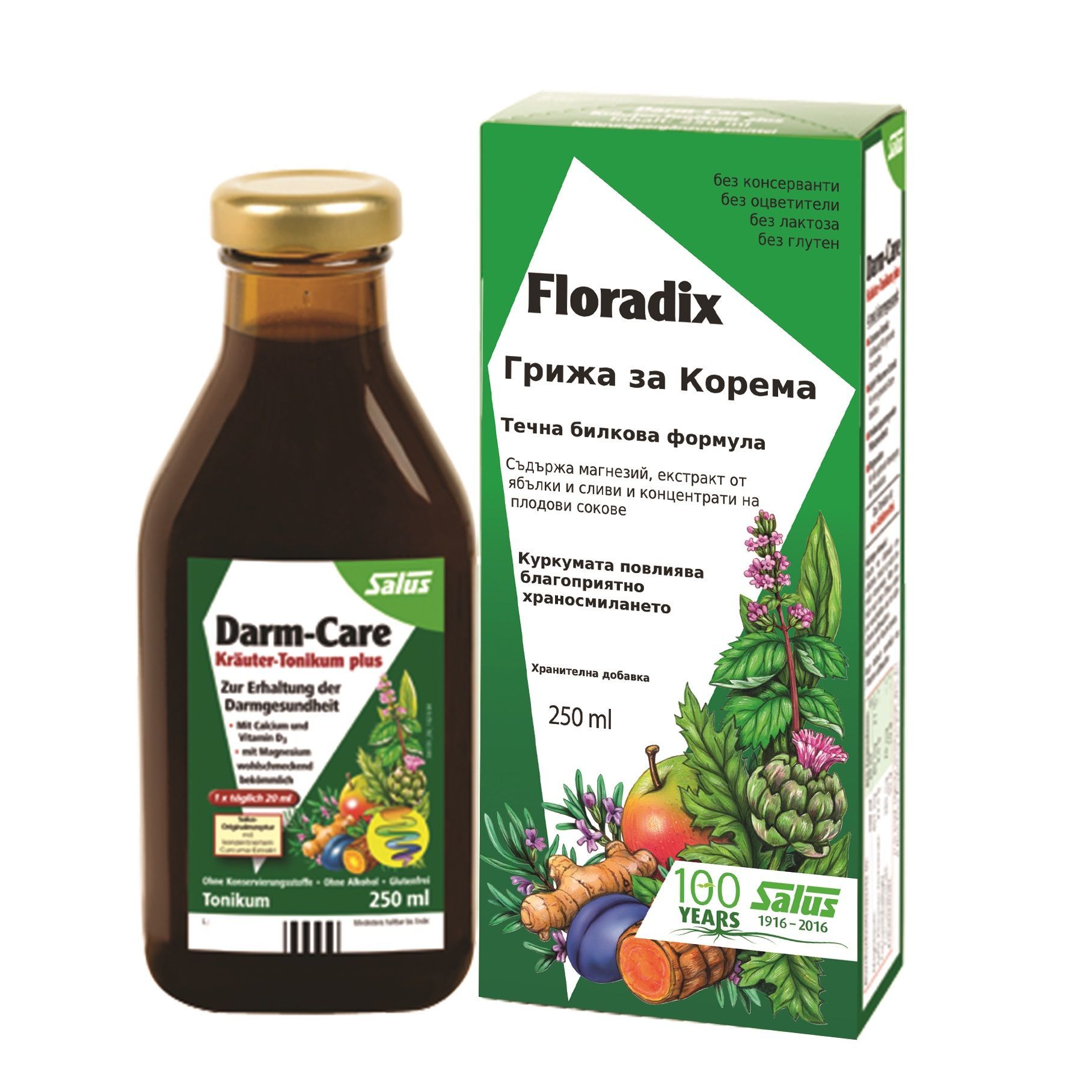 Floradix Грижа за корема Билков еликсир х250 мл