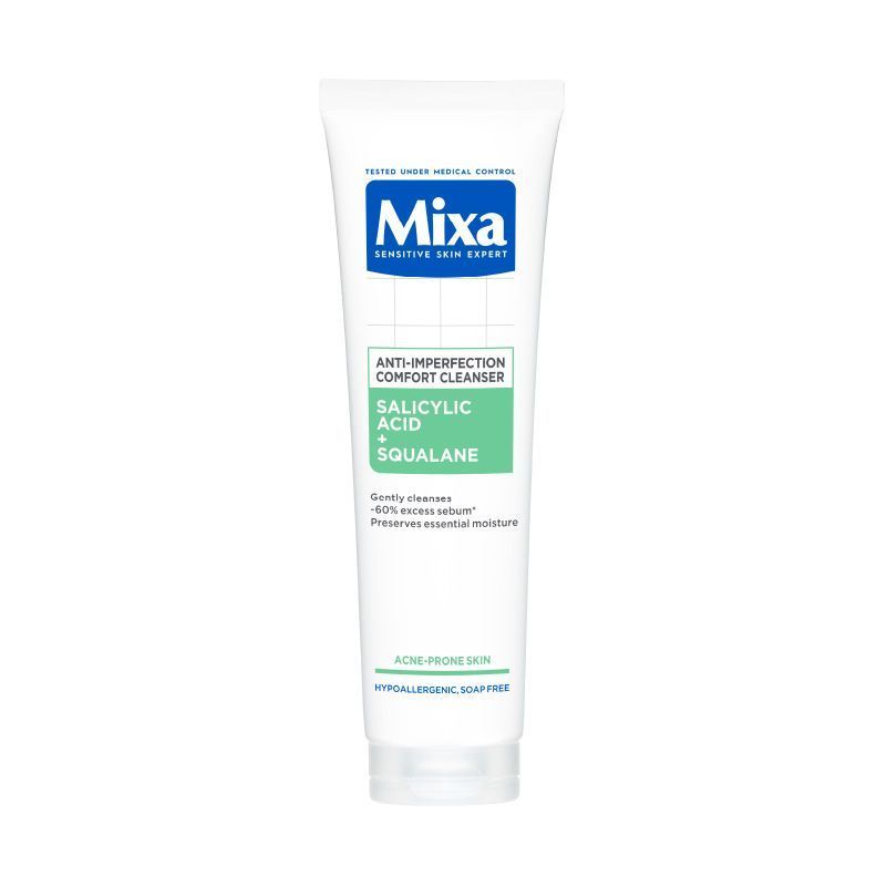 Mixa Sensitive Salicylic Acid Почистващ гел за лице против несъвършенства x150 мл