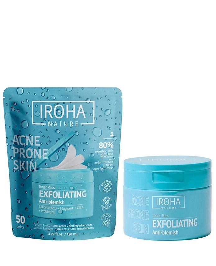 Iroha Nature Тонер падове за лице със салицилова киселина за мазна кожа х50 броя