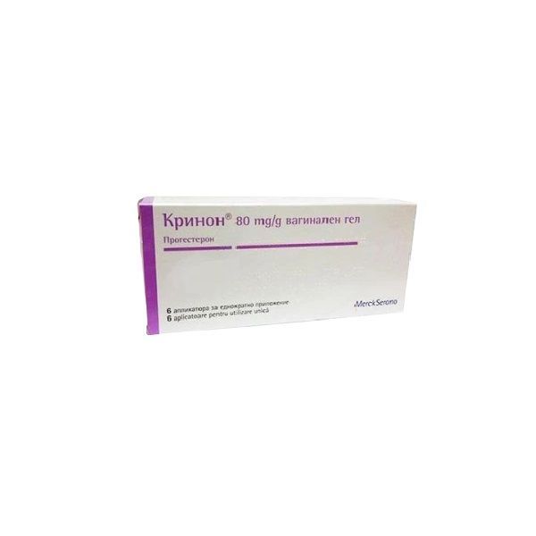 Кринон 80 mg/g вагинален гел х6 апликатора Merck