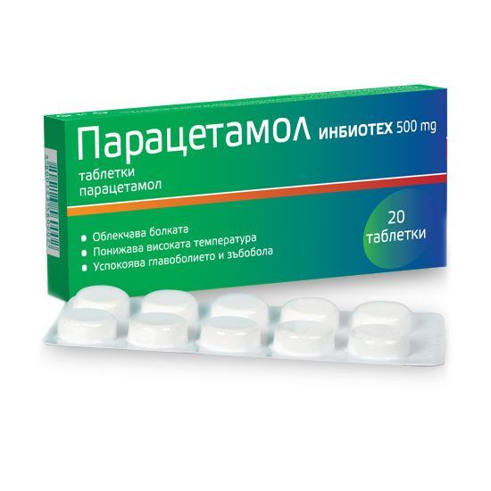 Парацетамол Инбиотех 500 mg таблетки Inbiotech