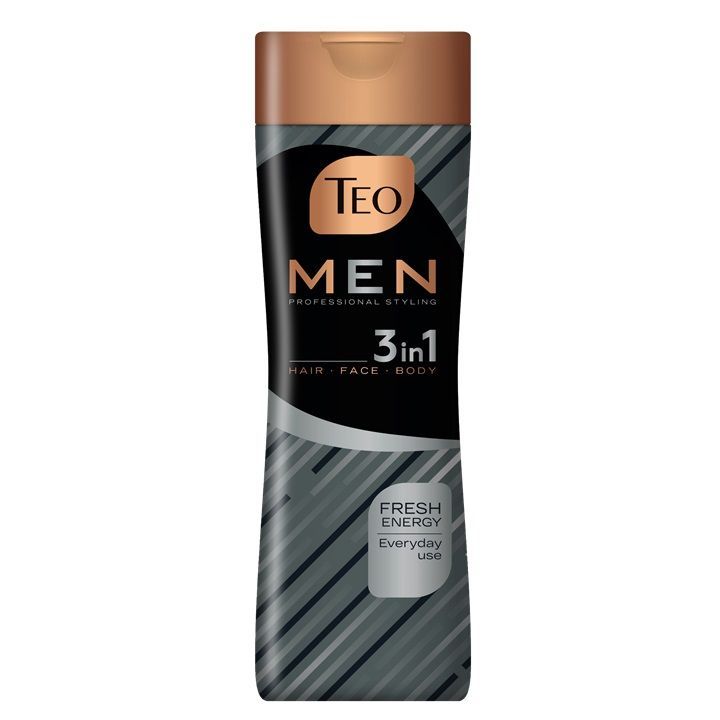 Teo Men 3 in 1 Fresh Energy Шампоан за мъже за коса, лице и тяло x350 мл