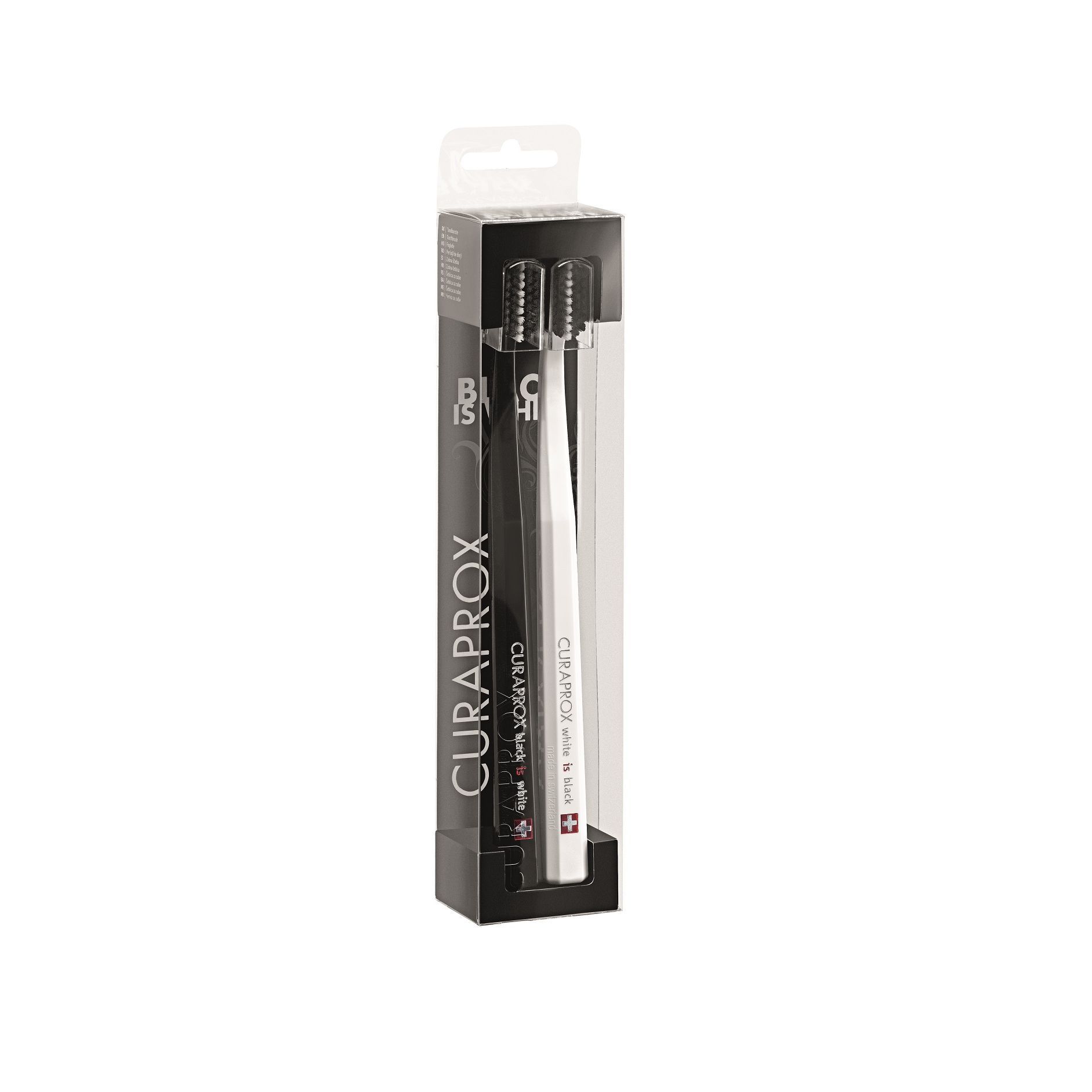 Curaprox Black Is White Четка за зъби, цвят черен и бял х2 броя