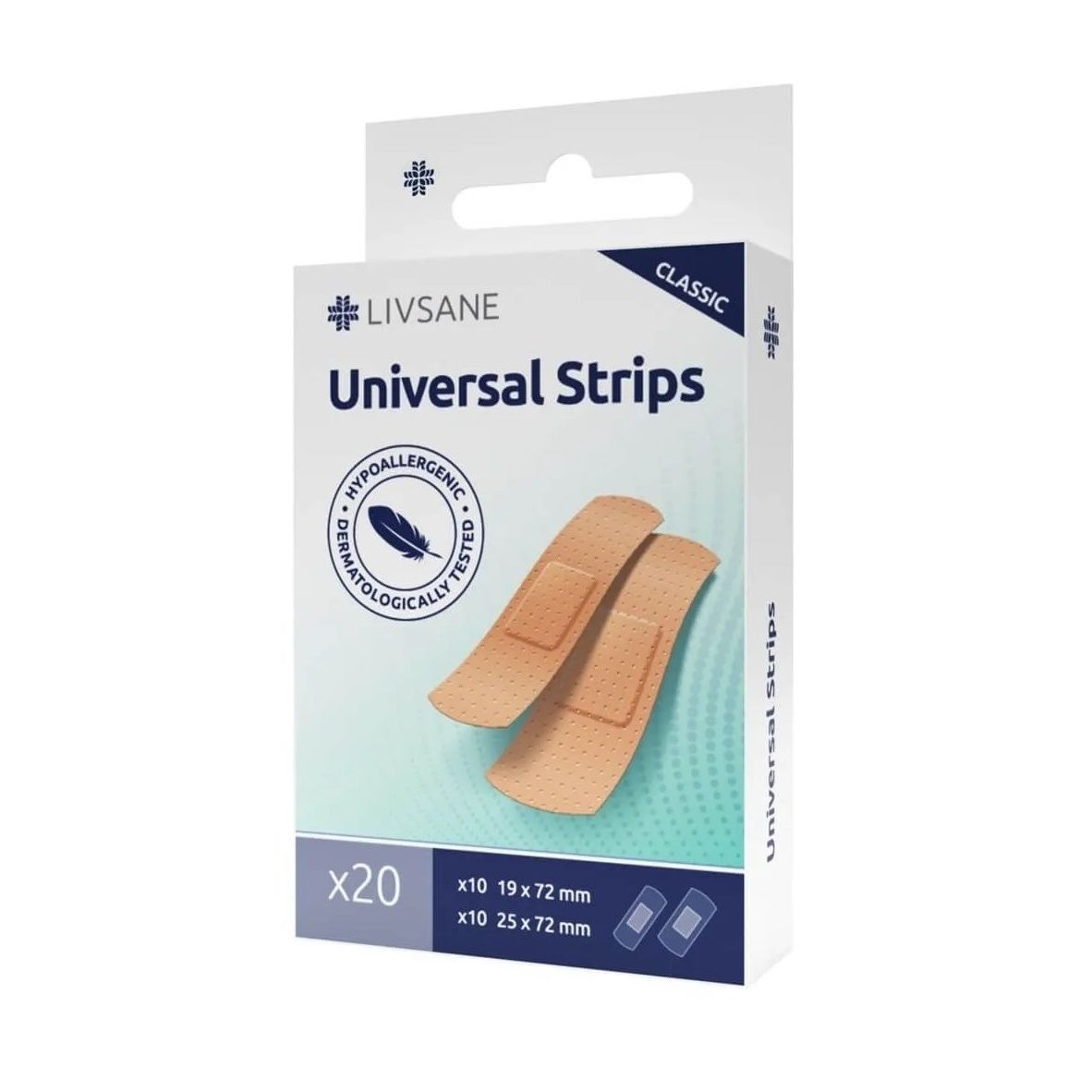 Livsane Universal Classic Пластири в 2 размера х20 броя