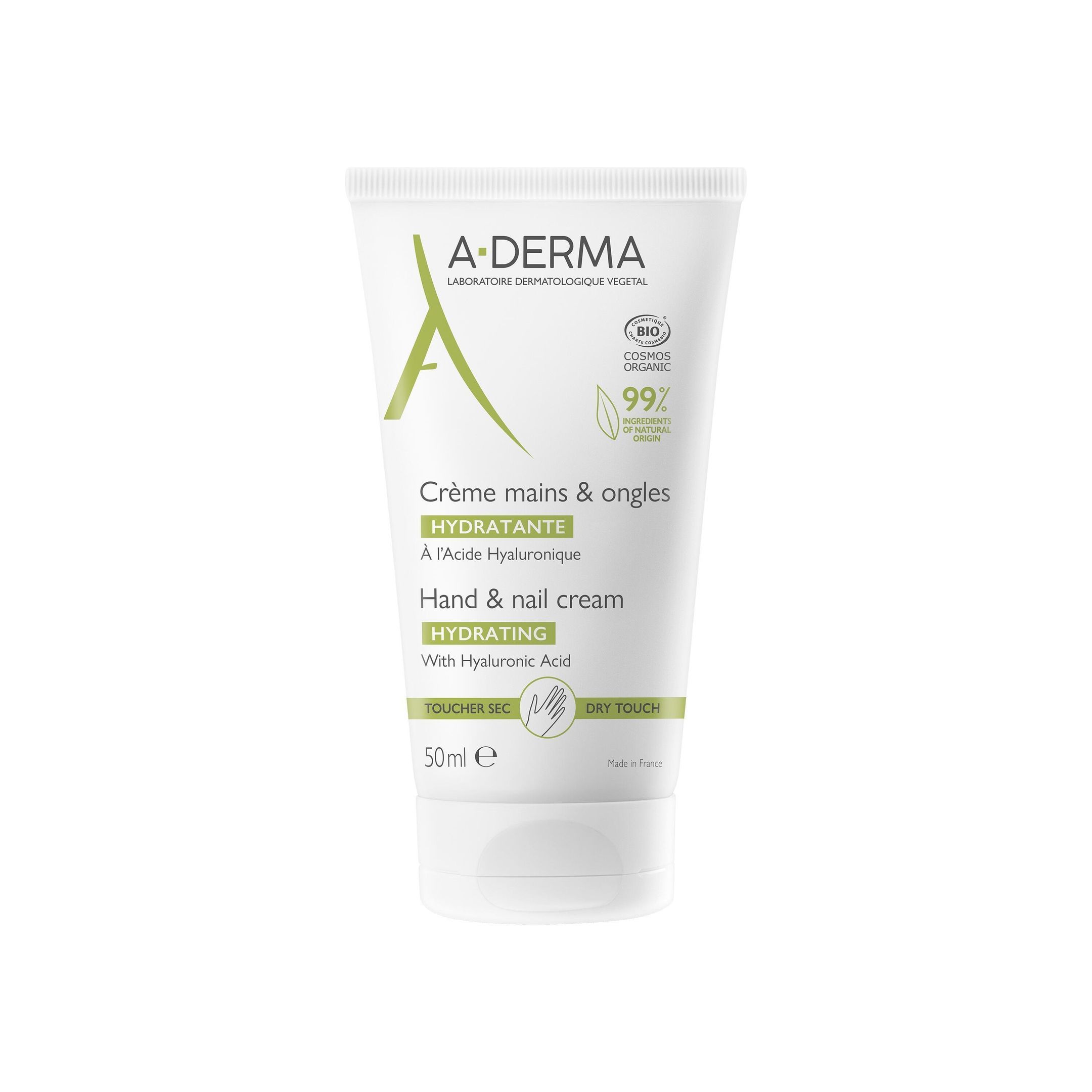 A-Derma Хидратиращ крем за ръце и нокти с хиалуронова киселина x50 мл