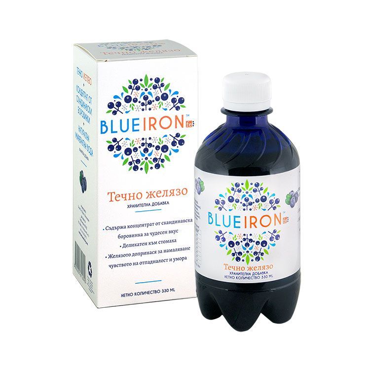 Blue Iron Течно желязо при отпадналост и умора х330 мл Herbamedica
