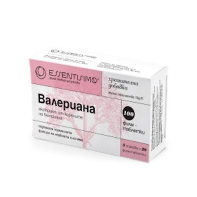 Essentisimo Валериана в помощ на нервната система х100 таблетки