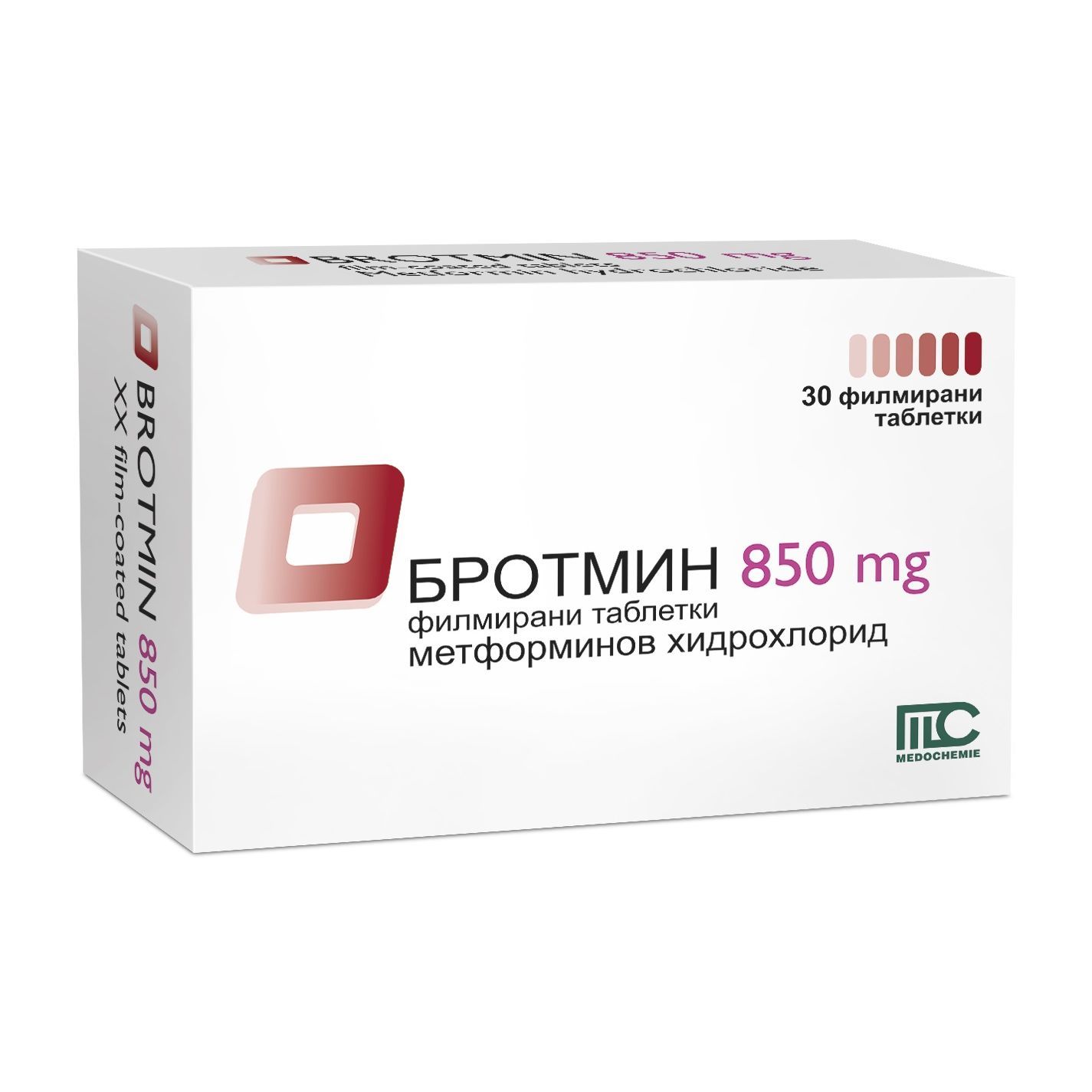 Бротмин 850 mg х30 филмирани таблетки Medochemie