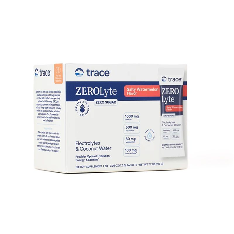 ZeroLyte Електролитен микс, вкус диня х30 сашета Trace Minerals