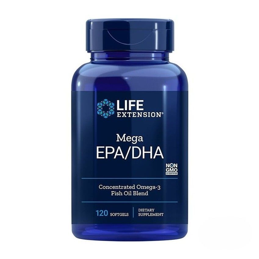Mega EPA DHA Омега-3 от рибено масло х120 софтгел капсули Life Extension