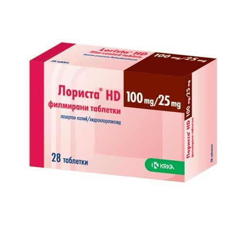 Лориста HD 100 mg/25 mg х28 филмирани таблетки KRKA