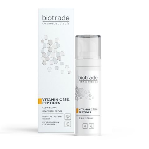 Biotrade Pure Skin Озаряващ серум за лице с витамин C 15% + пептиди x30 мл