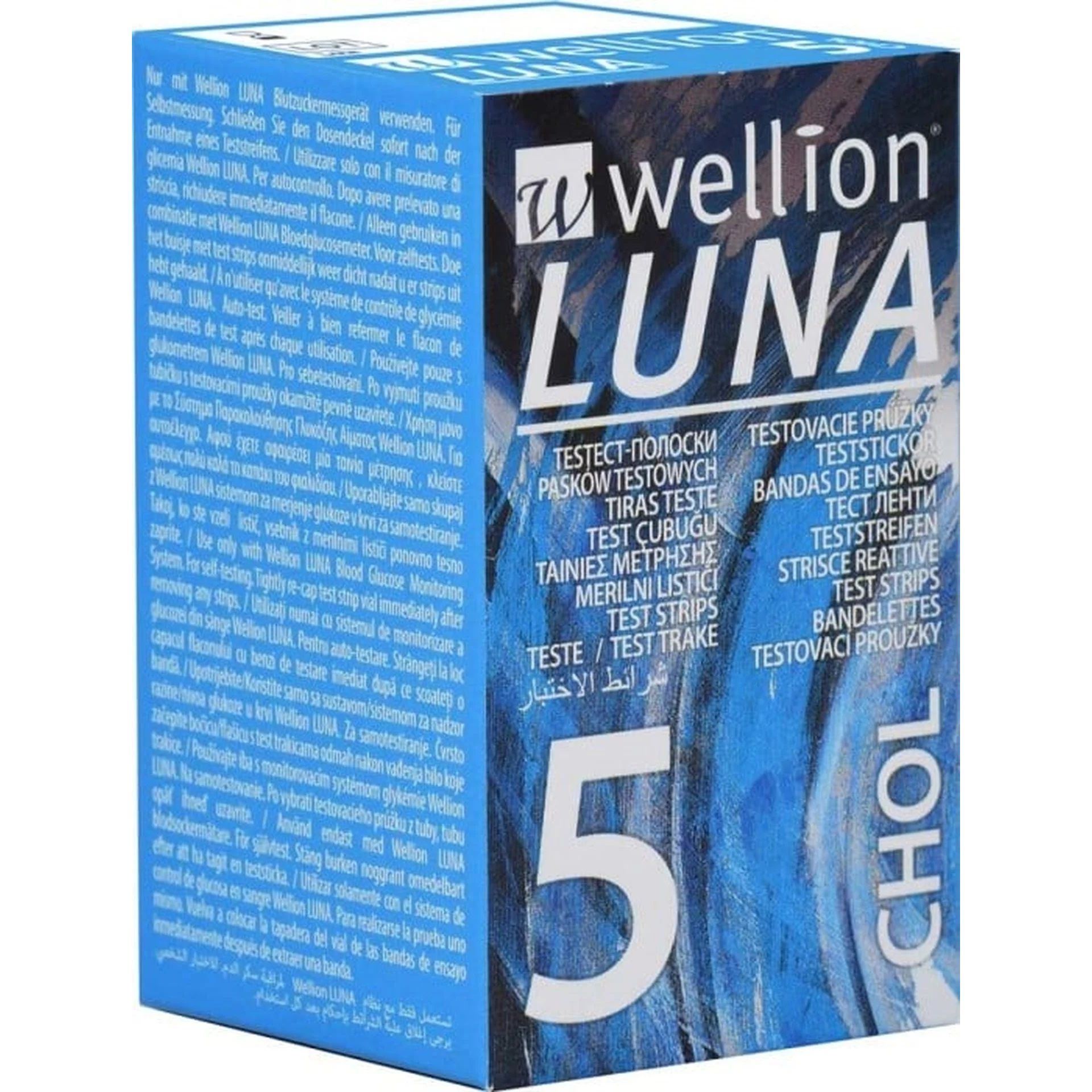 Wellion Luna Chol Тест ленти за измерване на холестерол х5 броя