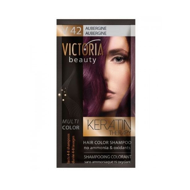 Victoria Beauty Multi Color Шампоан-оцветител за коса, цвят V42 Aubergine x40 мл