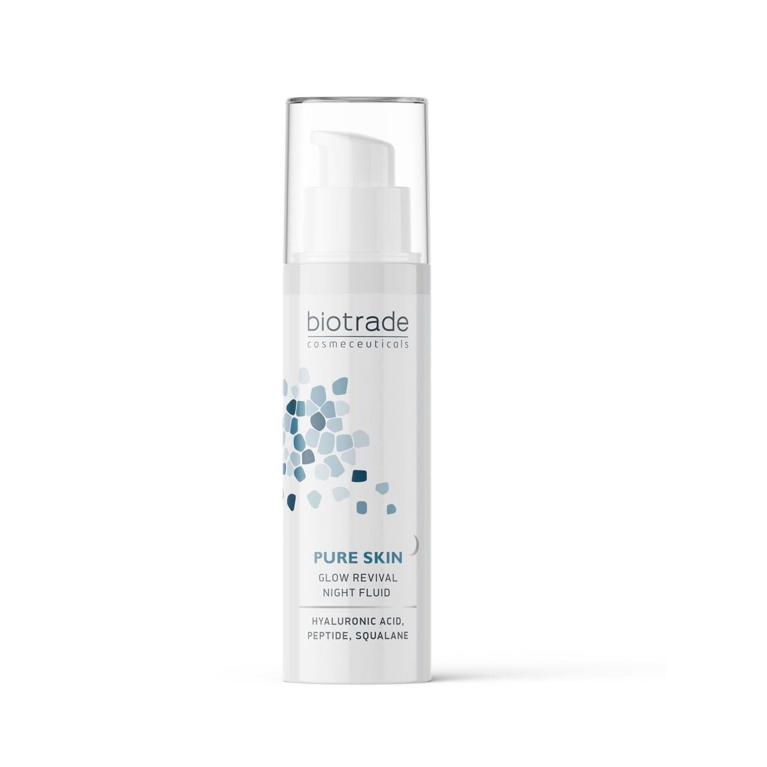 Biotrade Pure Skin Възстановяващ и озаряващ нощен флуид за лице с ниацинамид и хиалуронова киселина х50 мл