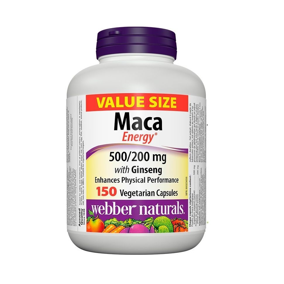 Maca Energy Мака и Корейски женшен х150 капсули Webber Naturals