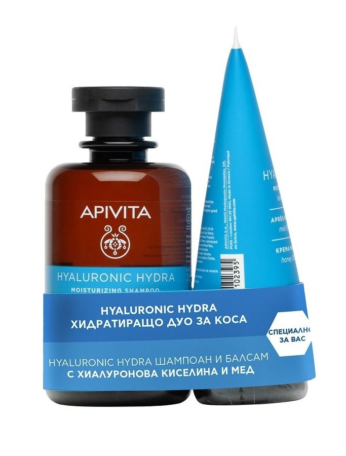 Apivita Комплект за коса Интензивно хидратиращо ДУО за коса с хиалуронова киселина