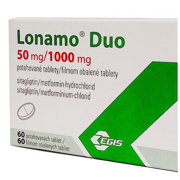 Лонамо Дуо 50 mg/1 000 mg х60 филмирани таблетки