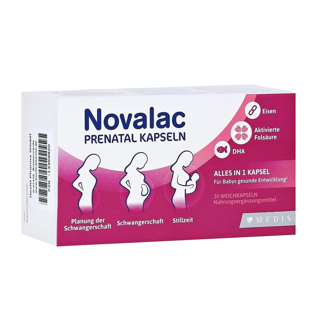 Novalac Prenatal Витамини за бременни x30 капсули, Medis