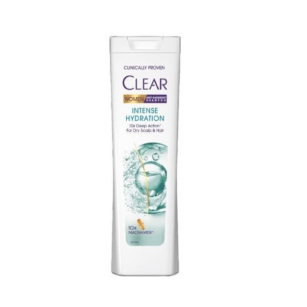 Clear Women Intense Hydration Шампоан против пърхот за суха коса и скалп с ниацинамид и екстракт от кактус х225мл