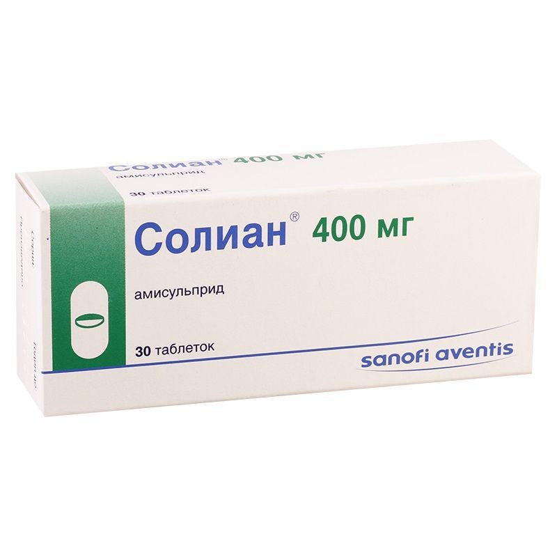 Солиан 400 mg х30 филмирани таблетки Sanofi