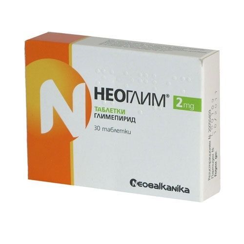 Неоглим 2 mg х30 таблетки