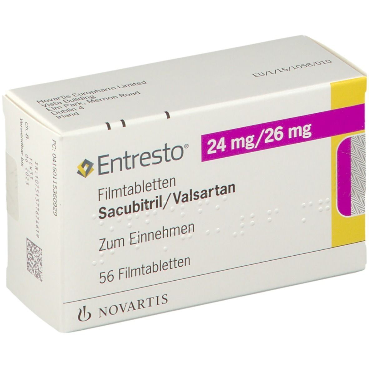 Ентресто 24 mg/26 mg х28 филмирани таблетки Novartis
