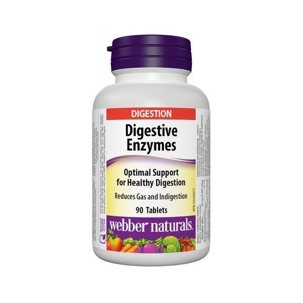 Храносмилателни ензими 182 мг х90 таблетки Webber Naturals