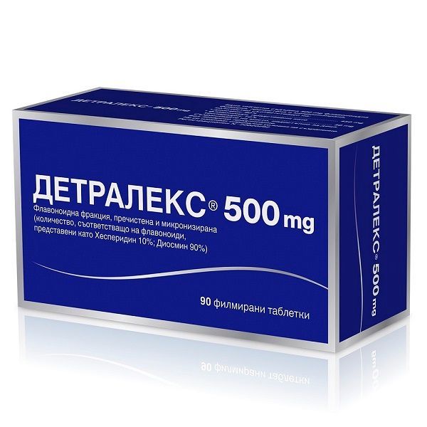 Детралекс при разширени вени и хемороиди 500мг х90 таблетки Servier