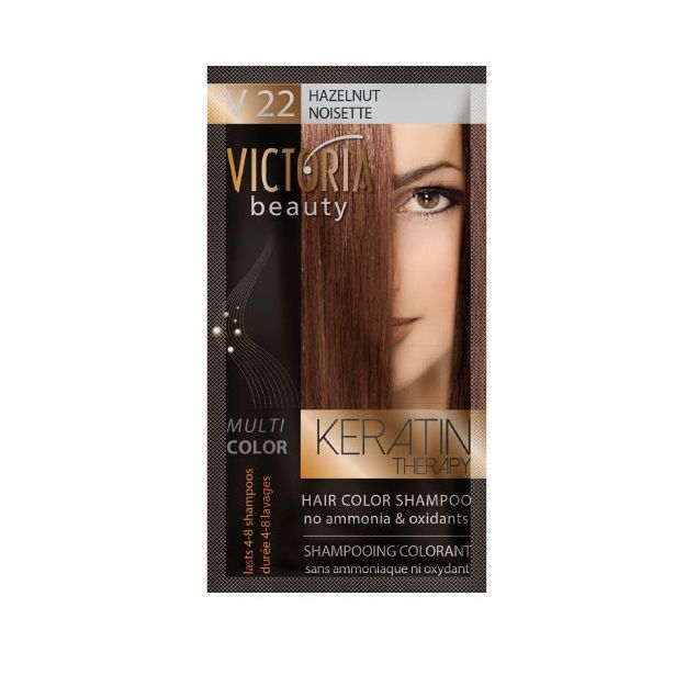 Victoria Beauty Multi Color Шампоан-оцветител за коса, цвят V22 Hazelnut х40 мл