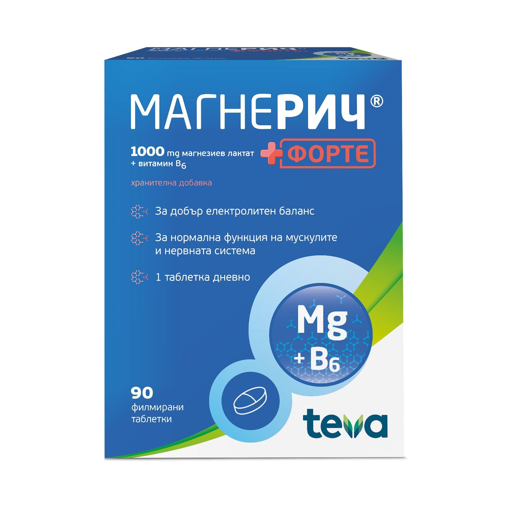 Магнерич Форте х90 филмирани таблетки Teva