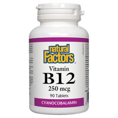 Витамин В12 250мкг х90 таблетки Natural Factors