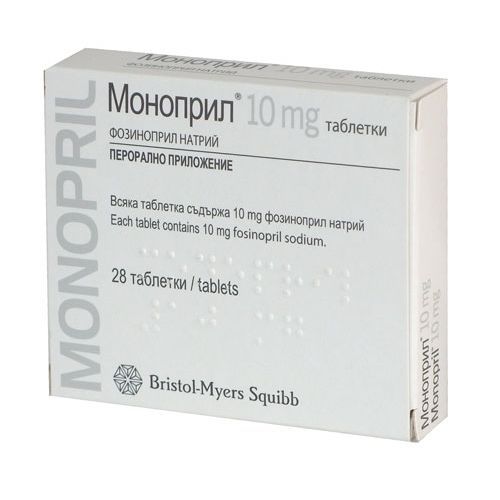 Моноприл 10 mg х28 таблетки