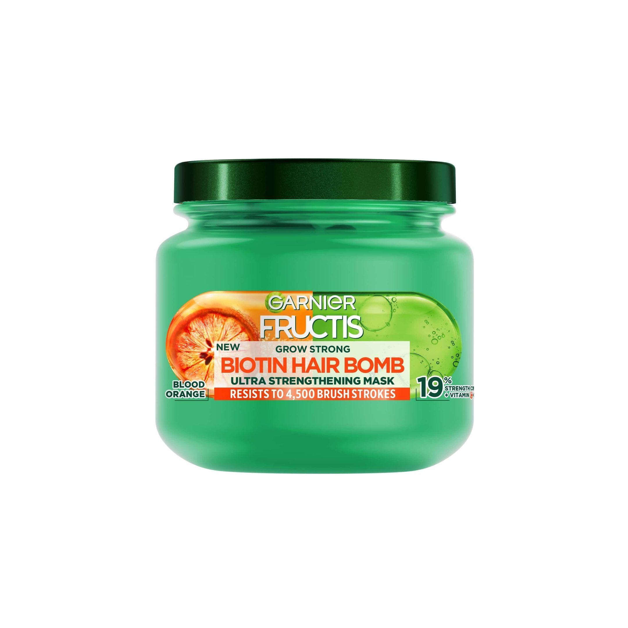 Garnier Fructis Grow Strong Biotin Hair Bomb Маска за коса, склонна към косопад поради накъсване x320 мл