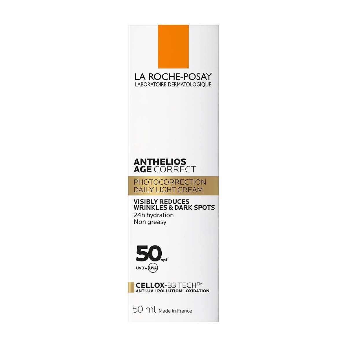 La Roche-Posay Anthelios Age Correct Ежедневен слънцезащитен крем за коригиране на белезите на стареене SPF50+ x50 мл
