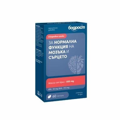 Бодрост Омега 3 за нормална функция на мозъка и сърцето х60 капсули Sopharma