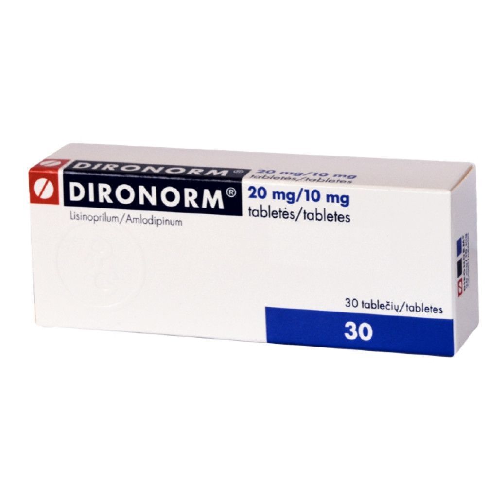 Диронорм 20 mg/10 mg х30 таблетки Gedeon Richter, Беста Мед