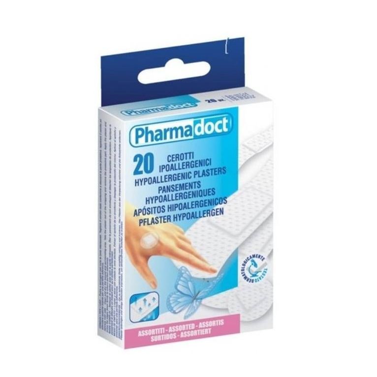 Pharmadoct Хипоалергенни пластири, 4 размера x20 броя