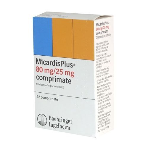 Микардис плюс 80 mg/25 mg х28 таблетки
