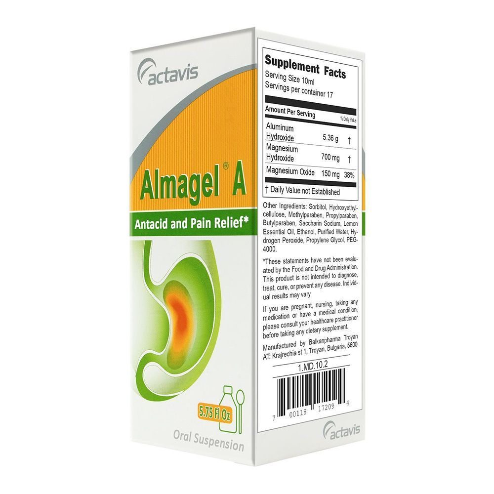 Алмагел A 436 mg/150 mg/218 mg/10 ml перорална суспензия х170 мл