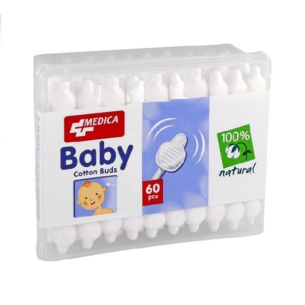 Medica Cotton Buds Baby Клечки за уши за бебе х60 броя