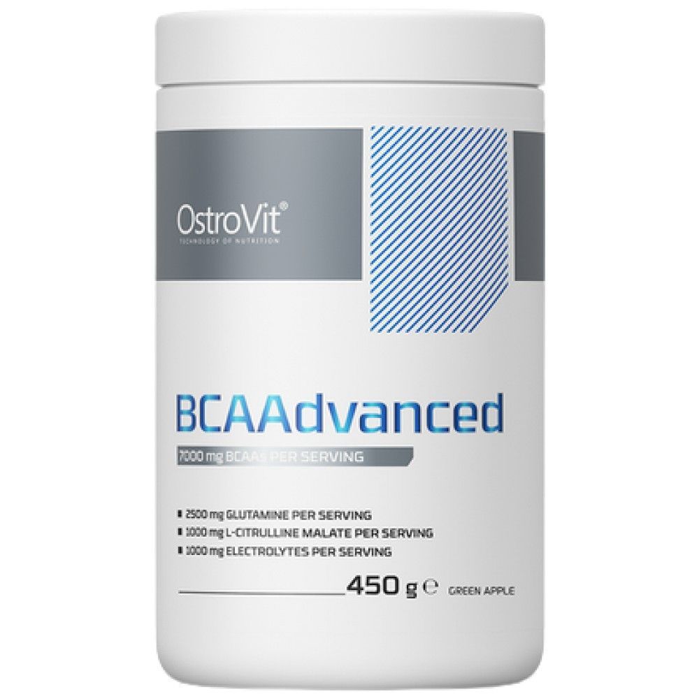 BCAAdvanced Аминокиселини с цитрулин и електролити, аромат зелена ябълка х450 г OstroVit