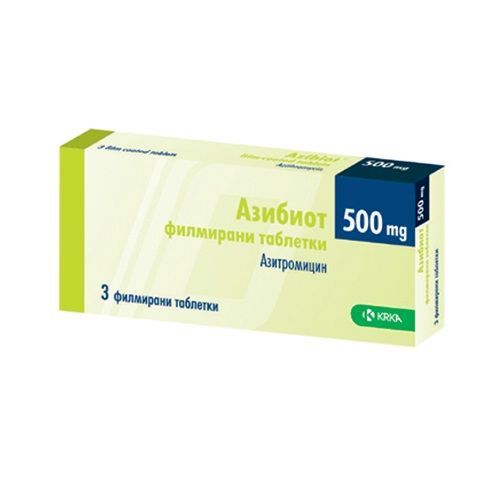 Азибиот 500 mg х3 филмирани таблетки KRKA
