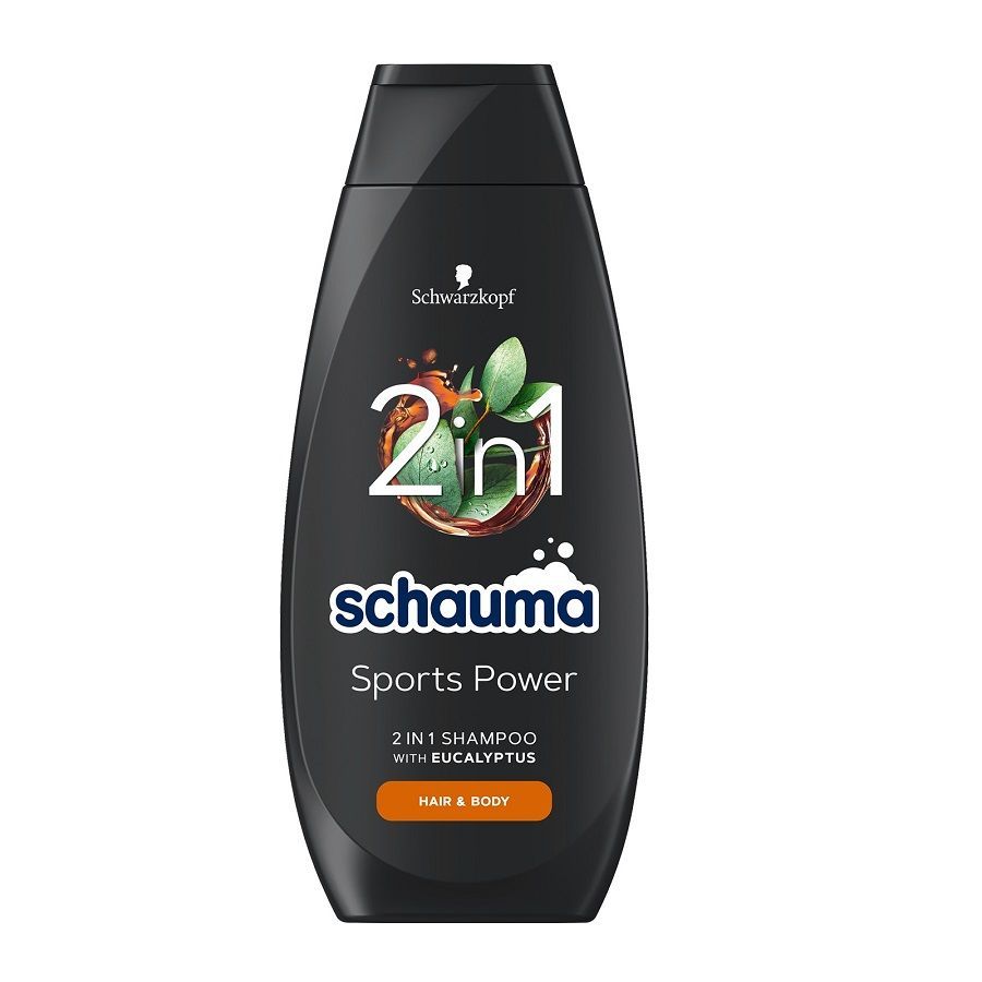 Schauma Men Sports Power 2in1 Мъжки шампоан за сила за коса и тяло х400 мл