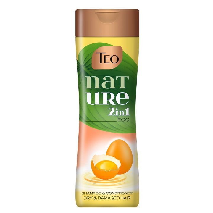 Teo Nature 2 in 1 Egg Шампоан и балсам с яйчен жълтък за суха и увредена коса x350 мл