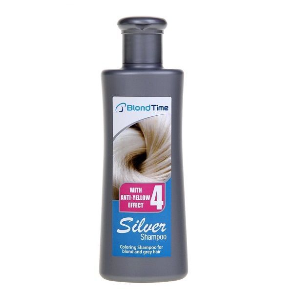 Blond Time Silver Оцветяващ шампоан за сиви и изрусени коси с анти-жълт ефект х150 мл