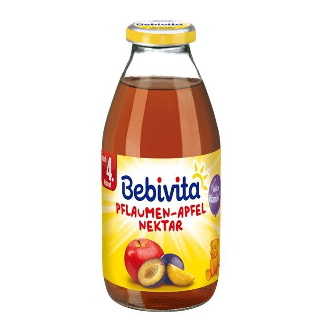 Bebivita Нектар ябълки и сливи за деца над 4 месеца х200 мл