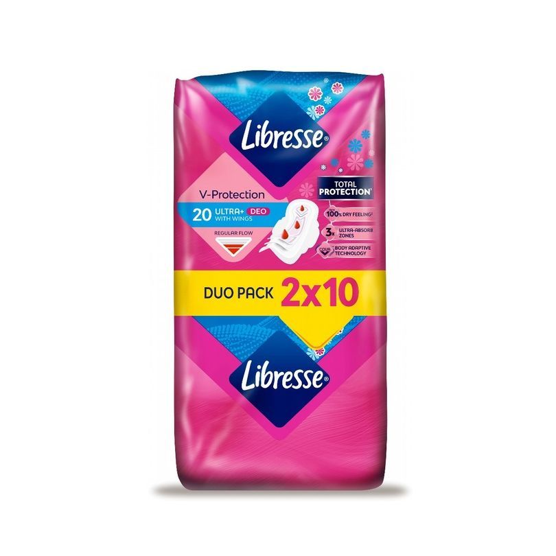 Libresse Ultra+ Deo Normal Duo Дамски превръзки 2х10 броя